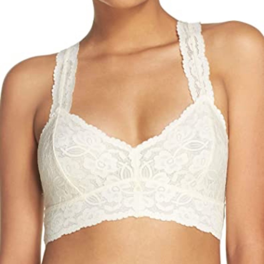 free people pink lace bralette